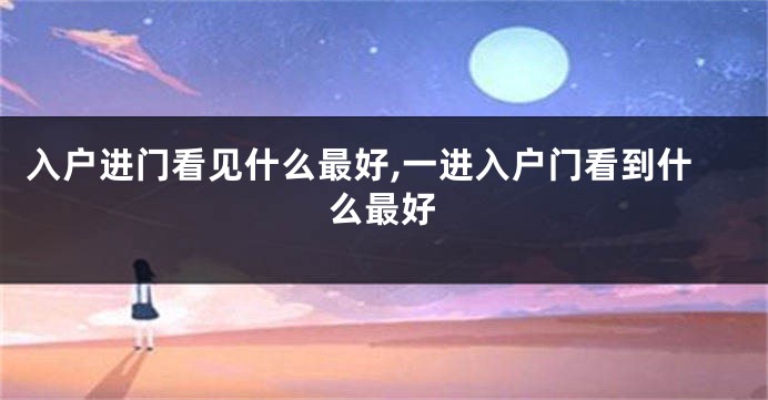 入户进门看见什么最好,一进入户门看到什么最好