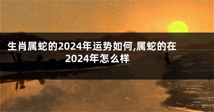 生肖属蛇的2024年运势如何,属蛇的在2024年怎么样