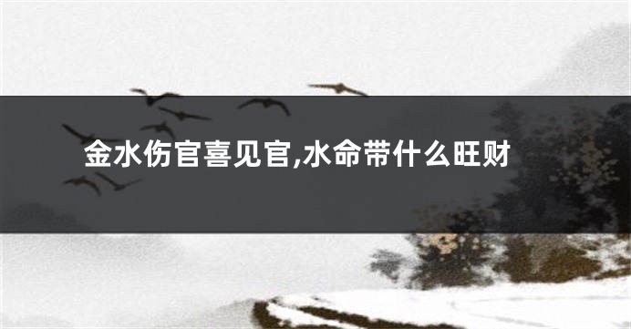 金水伤官喜见官,水命带什么旺财