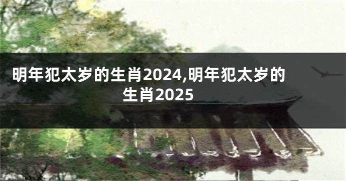 明年犯太岁的生肖2024,明年犯太岁的生肖2025