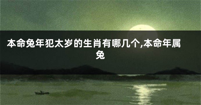 本命兔年犯太岁的生肖有哪几个,本命年属兔