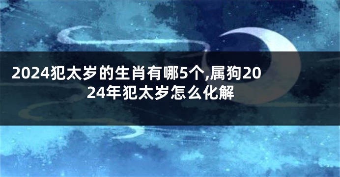 2024犯太岁的生肖有哪5个,属狗2024年犯太岁怎么化解
