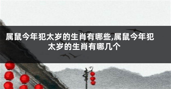 属鼠今年犯太岁的生肖有哪些,属鼠今年犯太岁的生肖有哪几个